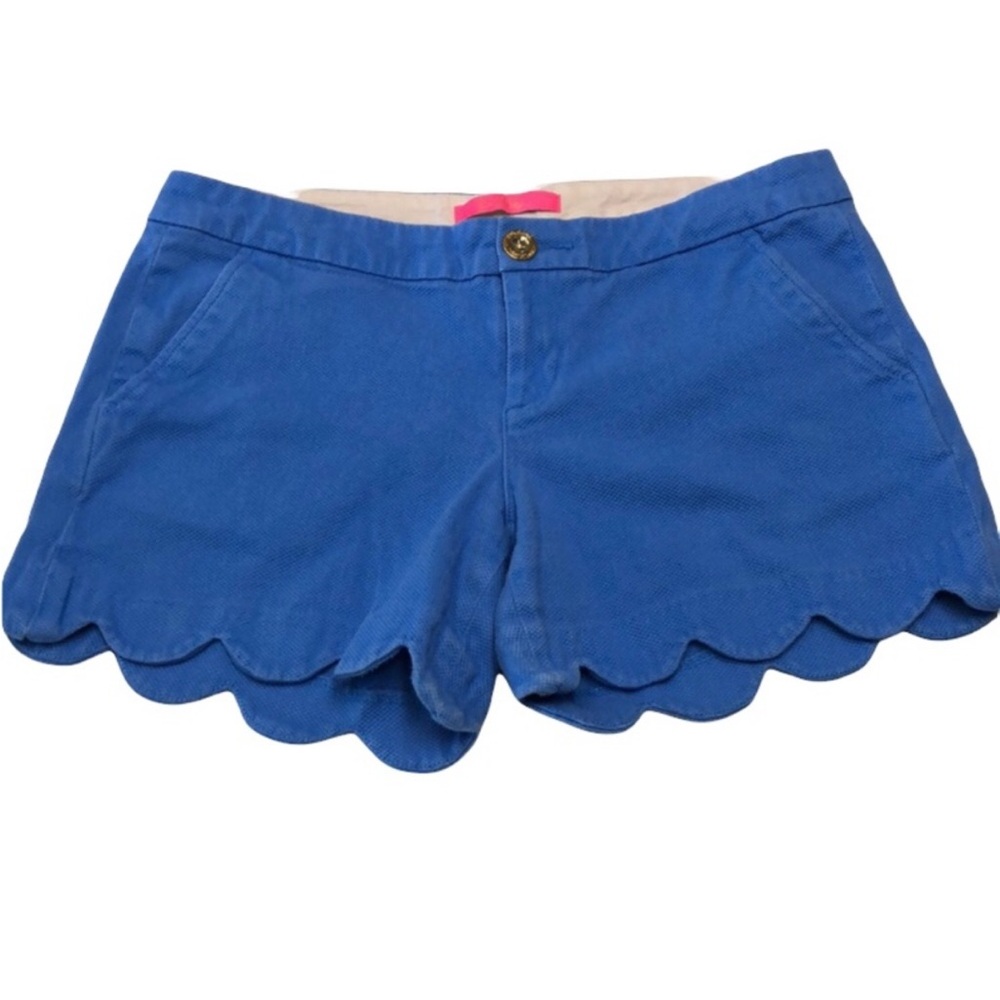 Lilly Pulitzer • Blue Bennett Scalloped Shorts - 4